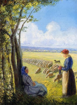 カミーユ・ピサロ Painting - 羊飼い カミーユ・ピサロ